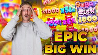 OUR BIGGEST WIN ON SUGAR RUSH 1000 EVER - INSANE MONEY - WITH CASINODADDY 🍭🍬🎉 screenshot 4