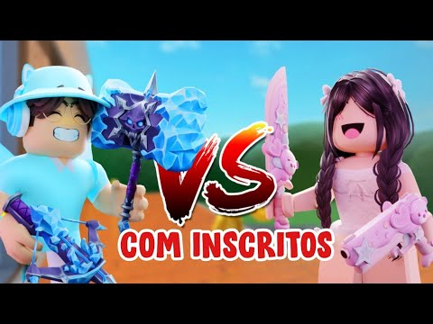 FUI 1v1 CONTRA TODOS OS MEUS INSCRITOS NO MM2 (Murder Mystery 2)