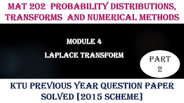 KTU S4 MATHS |MODULE 4 |PREVIOUS YEAR QUESTION PAPER SOLUTIONS| PART 2
