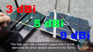 High gain 9 dBi dual band wifi antenna VS original TP-LINK routers