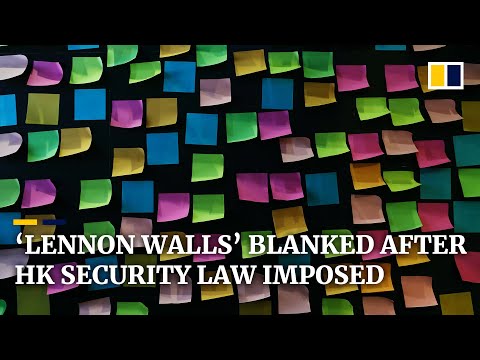 Hong Kong national security law leaves ‘Lennon Walls’ in restaurants blank, protest posters out