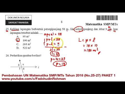 Pembahasan Un Unbk Matematika Smp 2018 Paket 1 No 25 27 Youtube Pembahasan Un Unbk Matematika Smp 2018 Paket 1 No 25 27 Youtube