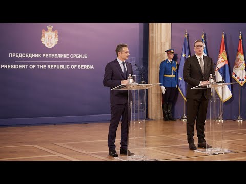 Δηλώσεις Κυριάκου Μητσοτάκη με τον Πρόεδρο της Δημοκρατίας της Σερβίας Aleksandar Vučić