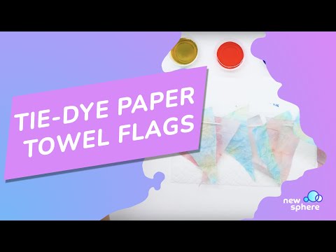 Tie-dye Paper Towel Flags