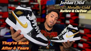 Jordan 1 Mid Black Metallic Gold (2023) Review, On Feet & Lace Swap