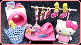 10 Minutes Satisfying with Unboxing Hello Kitty Laundry Set ASMR ( No Music)