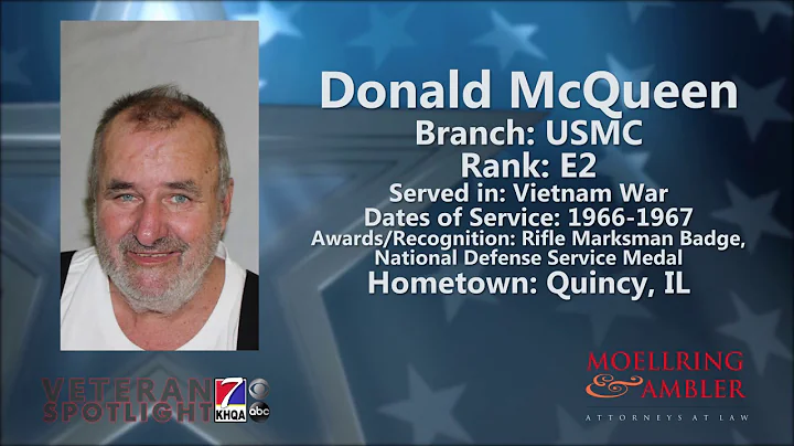 KHQA Veteran of the Week - Donald McQueen (7/13/18)