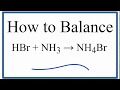 Balancing Hydrobromic Acid and Ammonia