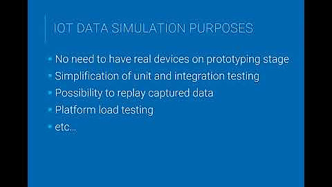 IoT data simulator - YouTube