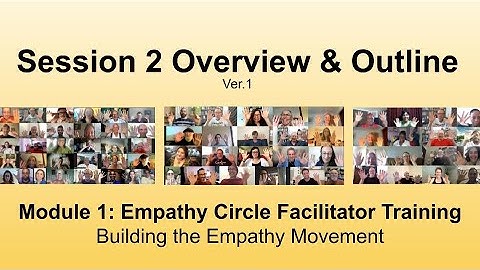 Session 2 Outline and Overview - Empathy Circle Facilitator Training
