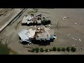 Grand Isle, La worst damage from Hurricane Ida- levee breaks- drone 4k