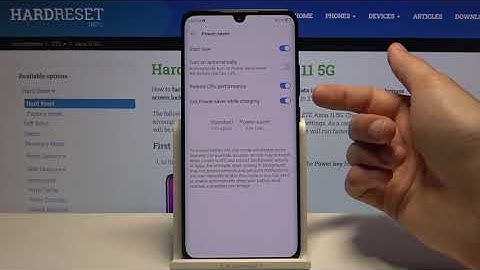 How to Save Battery on ZTE Axon 11 - Turn On / Of Power Saving Mode