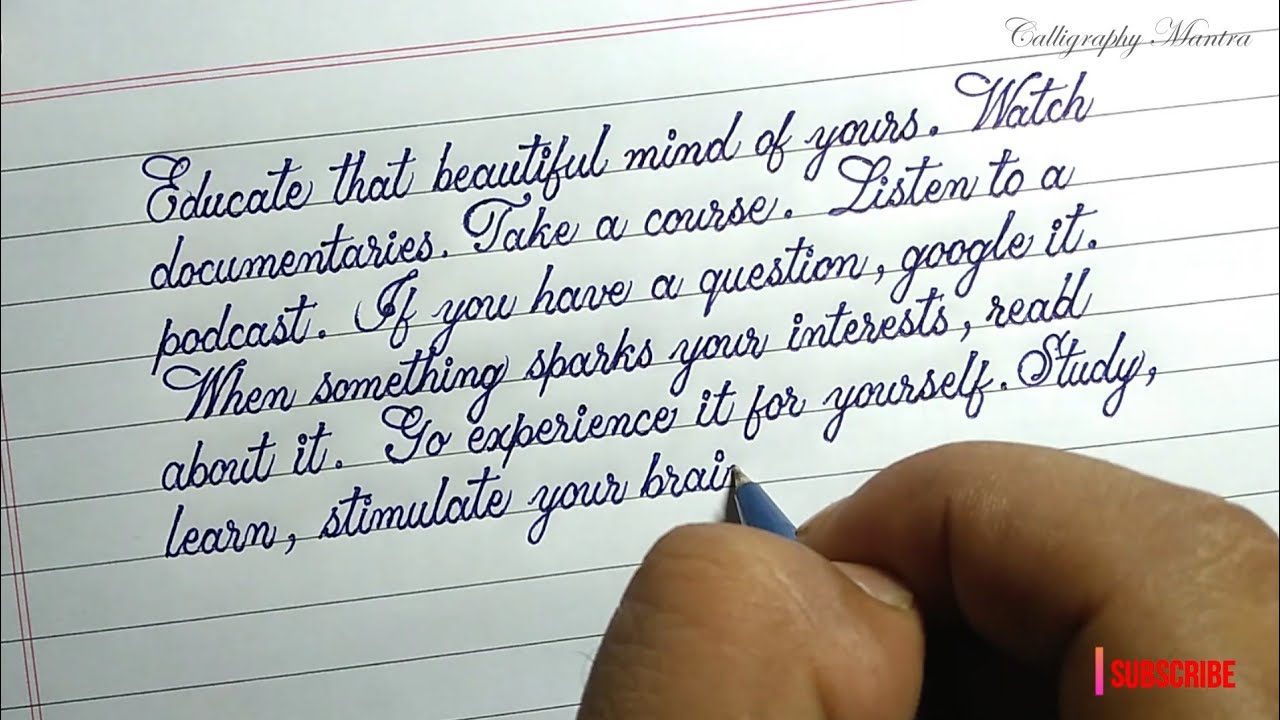 how to learn to write calligraphy