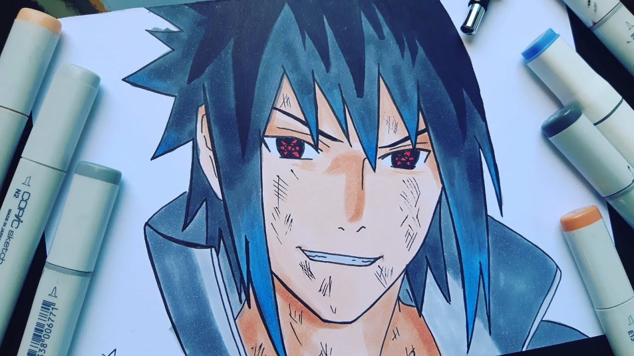 Sasuke Uchiha para Pintar 6