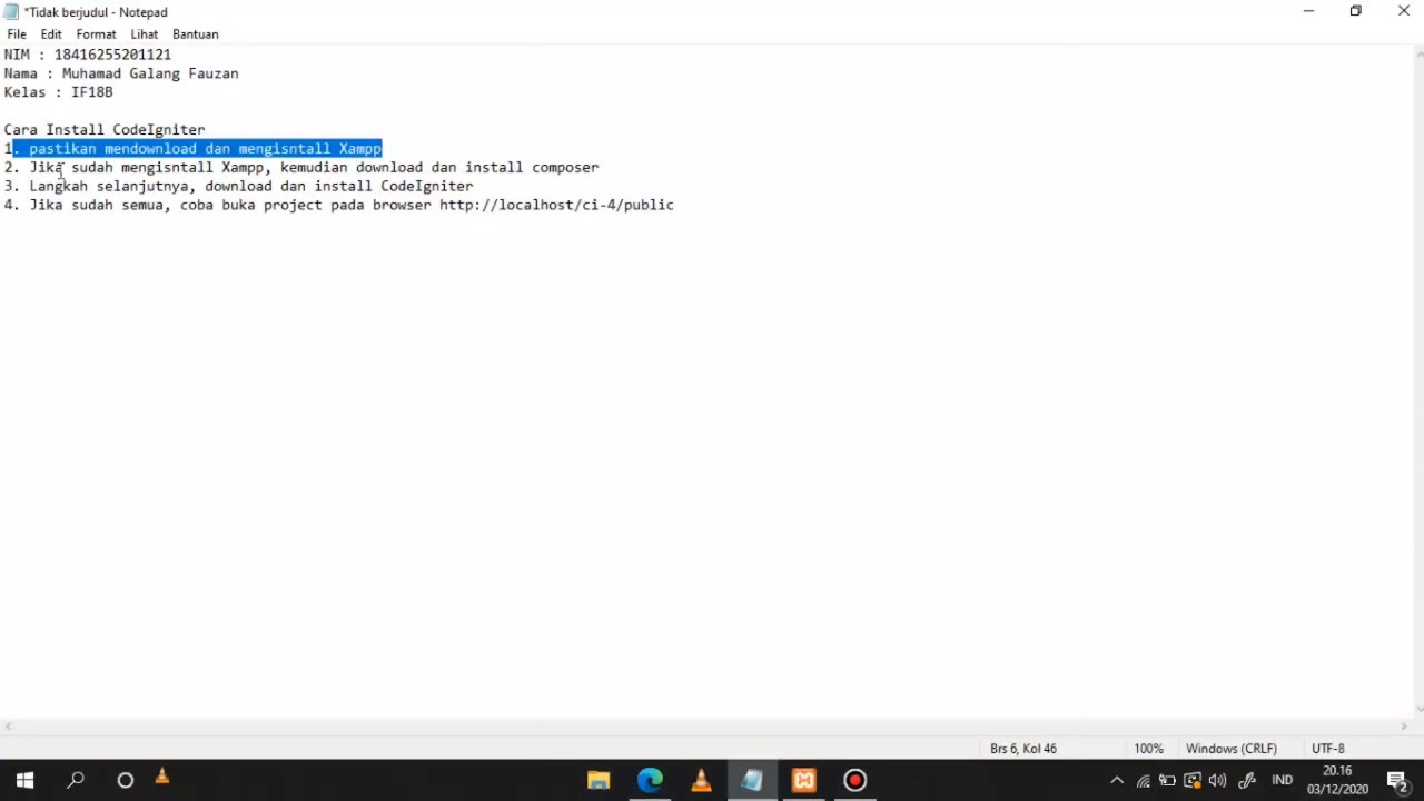 Instalasi CodeIgniter - YouTube