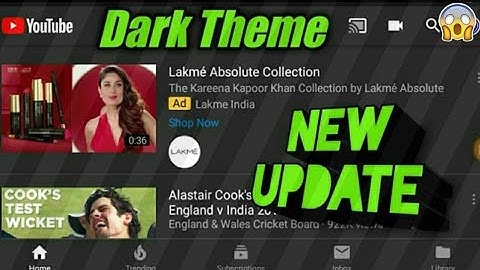 How To Enable Dark Theme | YouTube New Update (HINDI) Video | Something New India