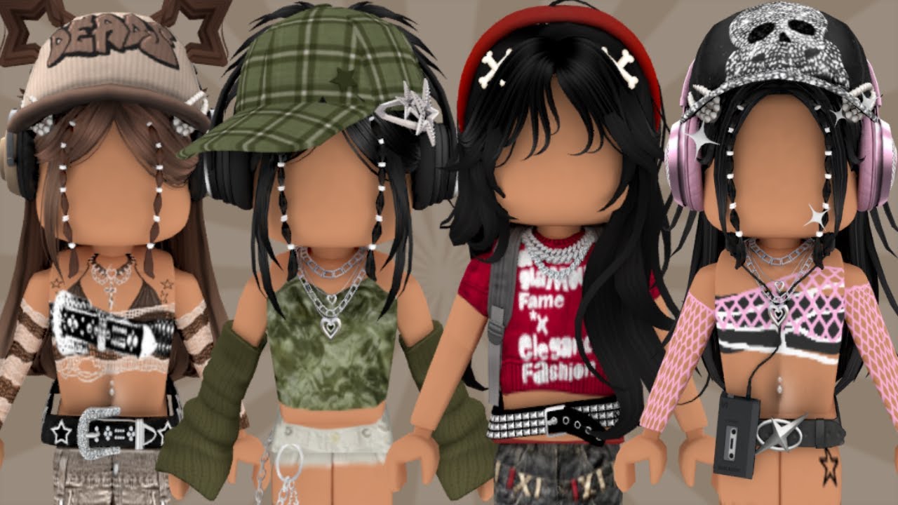y2k/grunge roblox inspired fits🫶🏽 #roblox #robloxfyp #robloxtiktok #, Y2k Outfits
