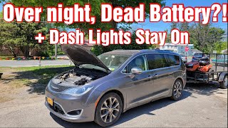 201723 Chrysler Pacifica Dead Battery Drain FIX (Parasitic Draw  Interior Dash Lights and Shifter)