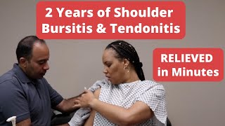 2 Years of Shoulder * Bursitis & Tendonitis * RELIEVED Before Your Eyes (REAL TREATMENT!!!)