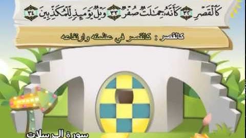 quranbukharimuslim سورة المرسلات 77