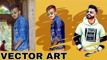 Vector art trending photo editing , cartoon potrait trending editing tutorial step by step