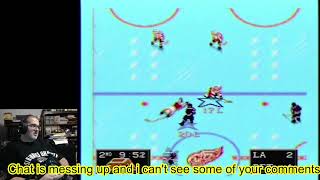 Playing NHL 94 (with fighting) on the Sega Genesis @IntellivisionDudeGaming