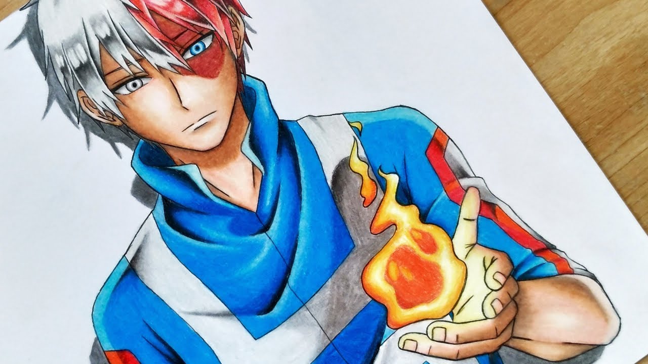 DRAWING TODOROKI SHOTO ️‍������ || Boku No Hero Academia - YouTube
