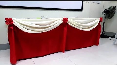 FLOWER DESIGN WITH SCALLOP DESIGN TWO COLORS COMBINATION TABLE SKIRTING TUTORIAL