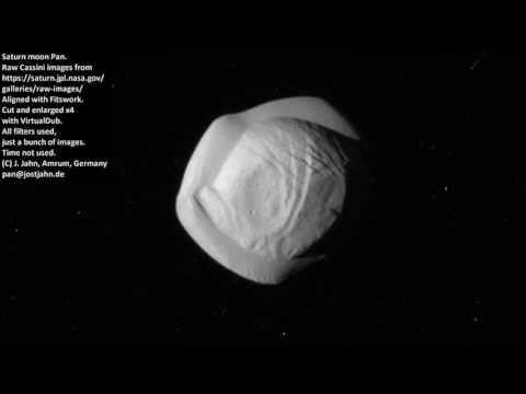 2017-03-08 Saturn moon Pan timelapse from raw Cassini images