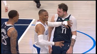 Luka Doncic Nearly Frustrates Russell Westbrook Into Retirement! Brodie Shoves Luka & Gets Ejected!