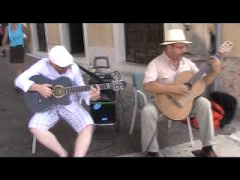 JUAN CALDARADO BLUES BUSK JAM IN MALCESINE LAKE GA...