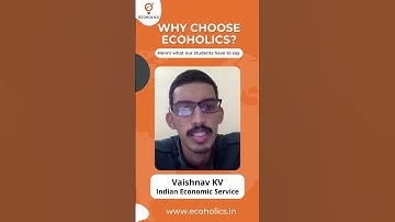 Get to know about Ecoholics APP Test Series from Vaishnav KV #shorts #indianeconomicsservice #batch