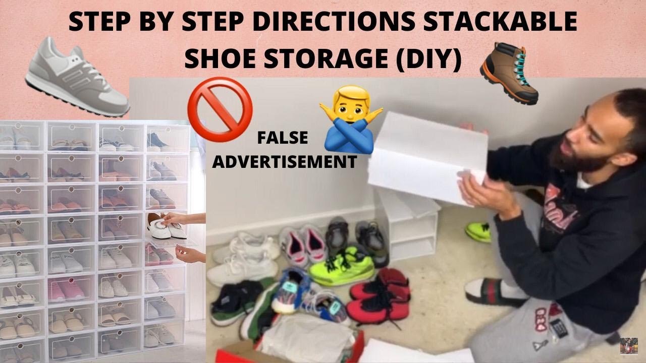 ZOODLE | Foldable Shoe Storage Box | Drop Front Sneaker Boxes | Step by ...