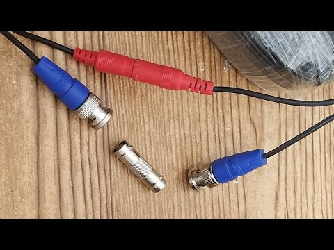 How to connect two CCTV BNC security system wire cable