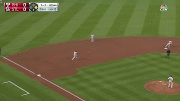 PHI@STL: Phils go around the horn for a double play