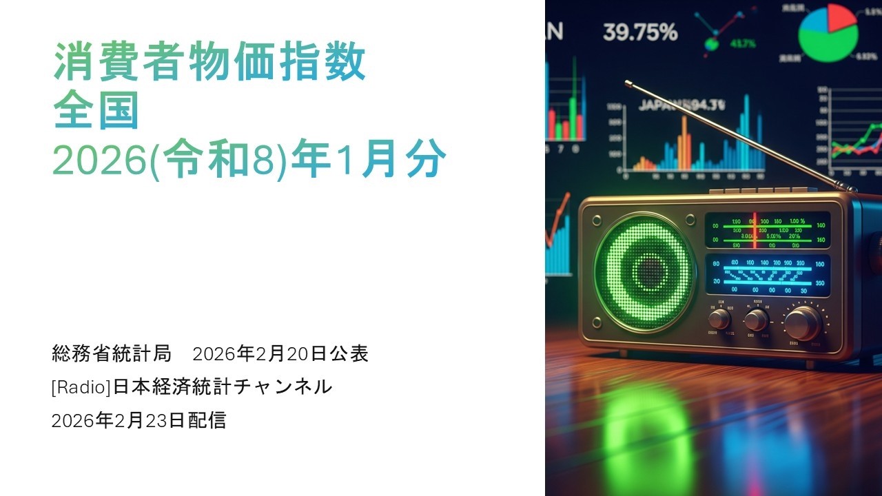 [ラジオ]消費者物価指数（2026（令和8）年1月分）