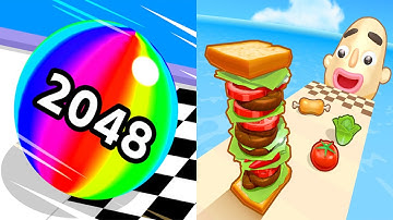 Ball Run 2048 VS Sandwich Runner - All Level Gameplay Android iOS Ep8