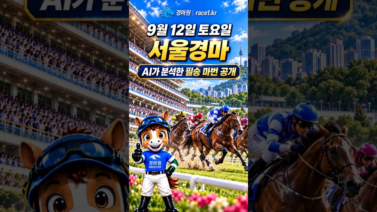 9/12 (토) 경마원 서울경마 AI가 분석한 필승마번 공개! #ai #경마예상