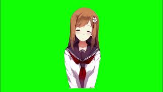 ✔️GREEN SCREEN EFFECTS: Kawaai Anime School Girl