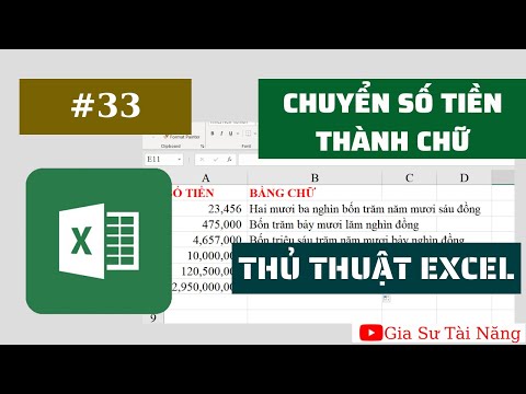 Thủ thuật Excel – Chuyển số tiền thành chữ trong excel