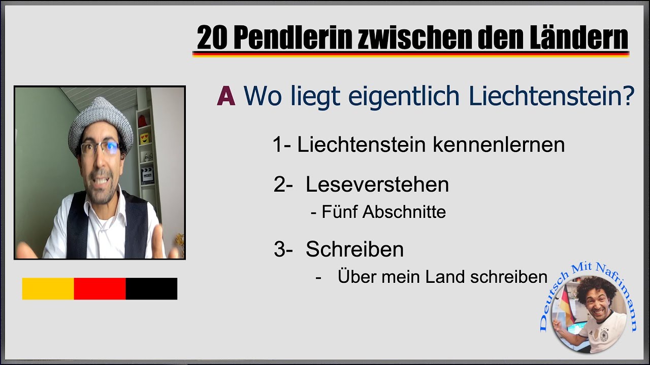 الدرس الاول B1 I Daf Kompakt neu B1 I Pendlerin zwischen den Ländern I wo liegt eigtl. Liechtenstein