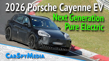 2026 Porsche Cayenne EV Electric Prototype Caught During Final Tests At The Nürburgring