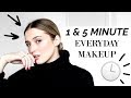 ⏱ 1 & 5 MINUTE EVERYDAY MAKEUP LOOKS ⏱ | allanaramaa