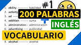 Vocabulario en inglés con pronunciación lección 7 de 8 [200 palabras en
