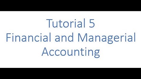 Tutorial 5 - Operating and Financial Leverage