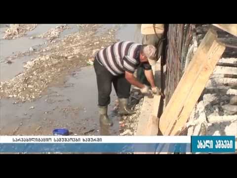 ხაშურში სურამულას ნაპირსამაგრი ნაგებობის აღდგენა რეაბილიტაცია მიმდინარეობს 21.07.2016