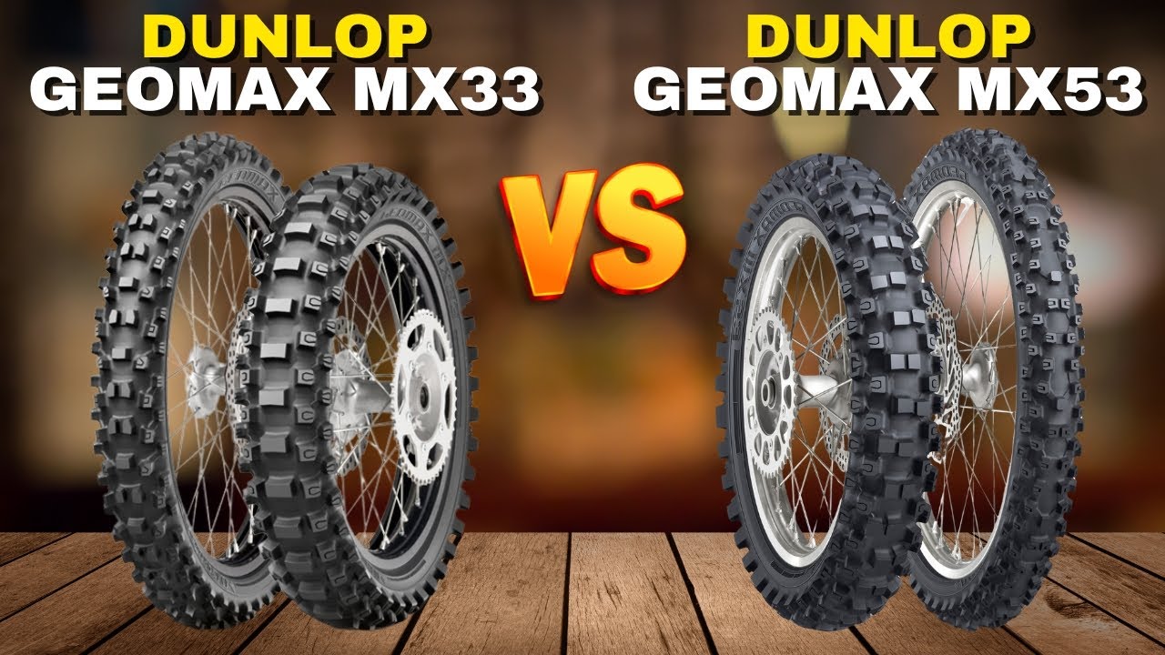パーツ DUNLOP GEOMAX MX53 MX33 Dunlop Geomax MX33 vs Dunlop Geomax MX53 - YouTube