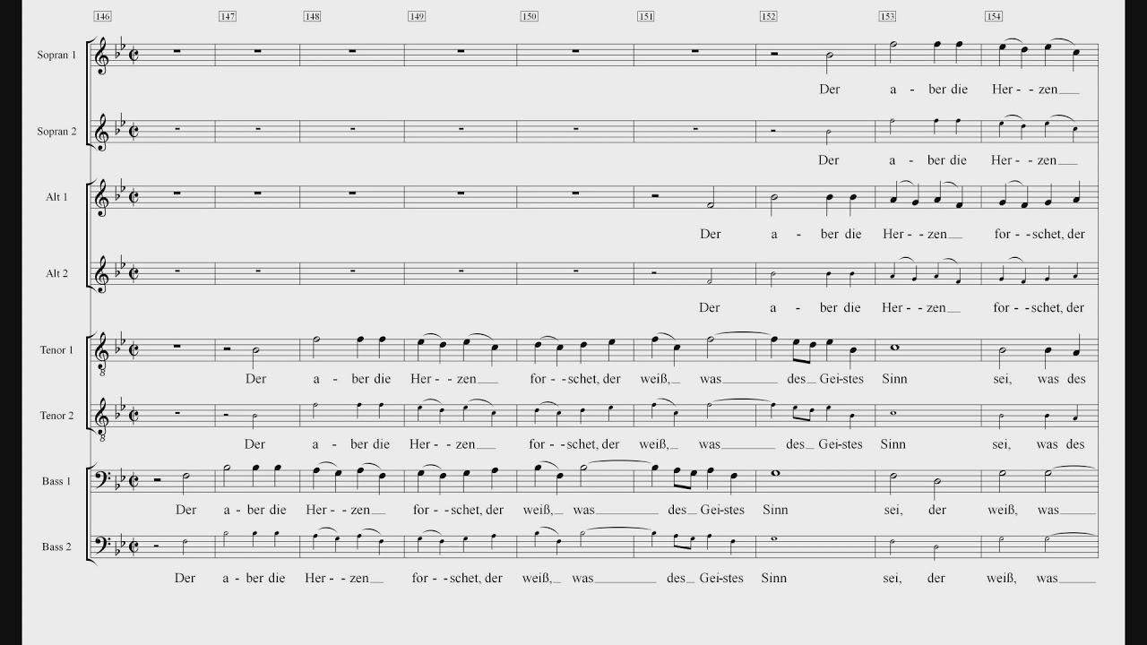 BWV 226 Der Geist hilft unser Schwachheit auf Einstudierung Bass 1 Coro I