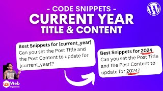 Set Current Year for WordPress Post Titles and Content - Free Code Snippet