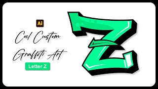 How to Draw Graffiti Letters in Illustrator | Graffiti Z | Digital Art Tutorial screenshot 5